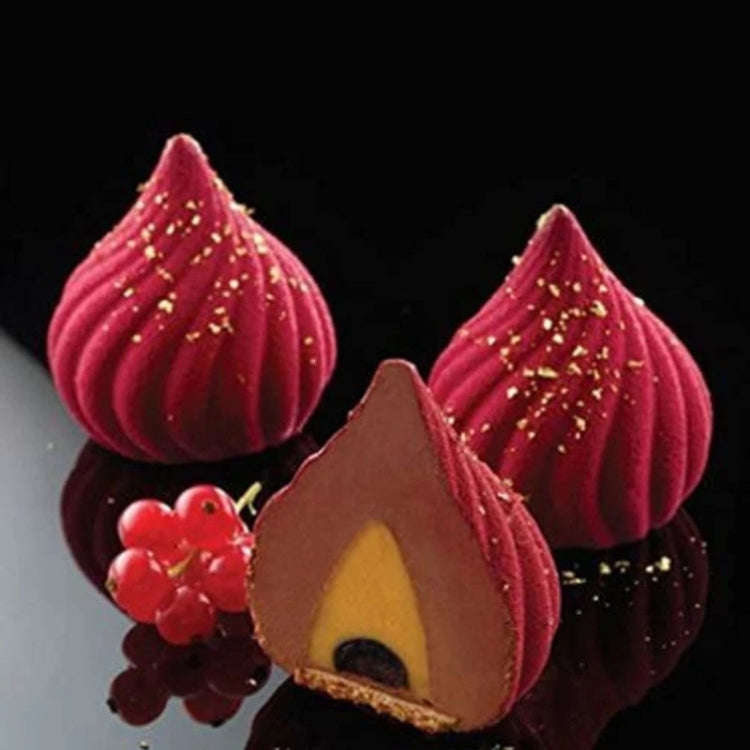 Molde para Bolo Mousse em Espiral, Molde de Silicone para Sobremesa Francesa de Chocolate em Forma de Cebola, GT-105 Simples, GT-106 com 6 Cavidades, GT-9 com 15 Cavidades
