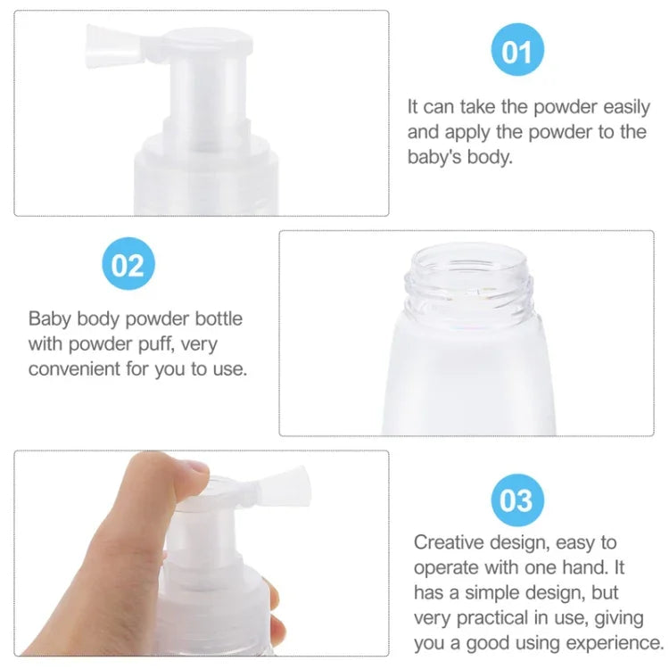 Frasco de Spray para Pó Antitranspirante Portátil Frasco de Plástico Vazio, 180ml