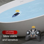 Barco de controlo remoto mini 2.4G para crianças, submarino elétrico para brincar na água no verão, brinquedos para rapazes