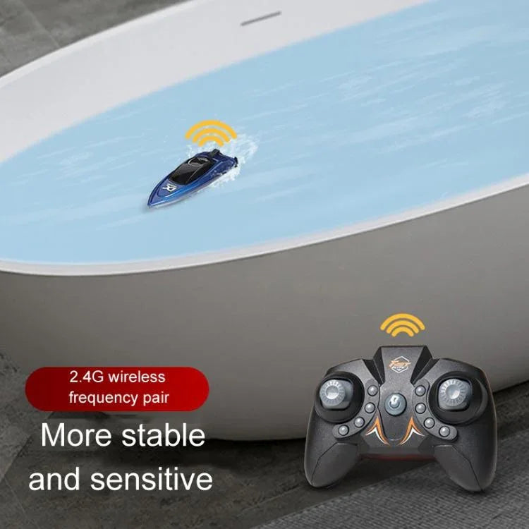 Barco de controlo remoto mini 2.4G para crianças, submarino elétrico para brincar na água no verão, brinquedos para rapazes