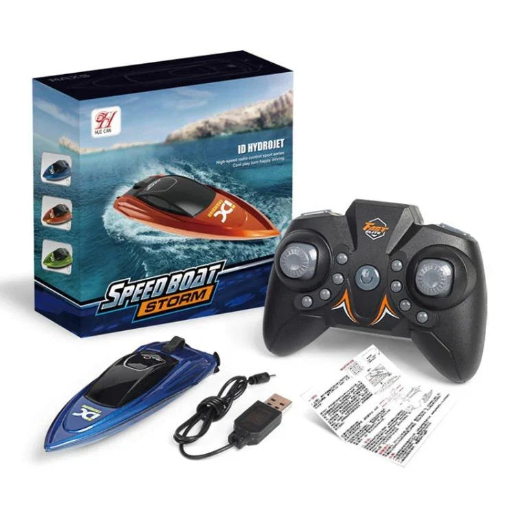 Barco de controlo remoto mini 2.4G para crianças, submarino elétrico para brincar na água no verão, brinquedos para rapazes