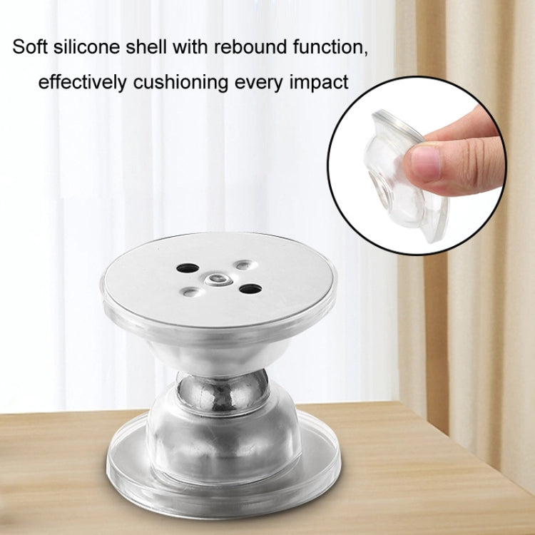 No Punching Silicone Household Strong Magnetic Silent Anti-collision Door Stopper, Transparent, Black, White
