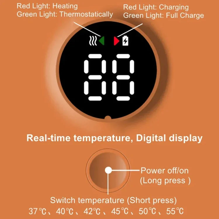 Aquecedor de Biberão para Bebé 18W 6000mAh com Ecrã Digital Ajuste de Temperatura em 6 Níveis, NNQ-2