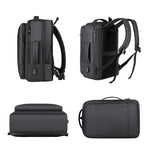 Mochila Expansível Impermeável para Portátil com Porta USB