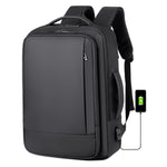 Mochila Expansível Impermeável para Portátil com Porta USB