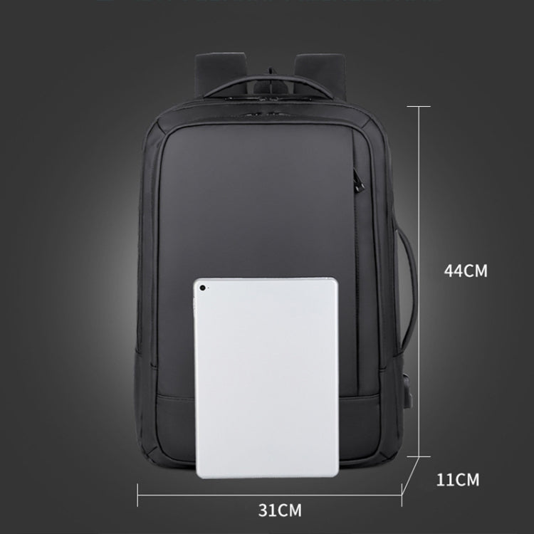 Mochila Expansível Impermeável para Portátil com Porta USB