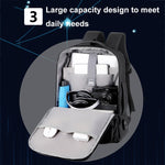 Mochila Expansível Impermeável para Portátil com Porta USB