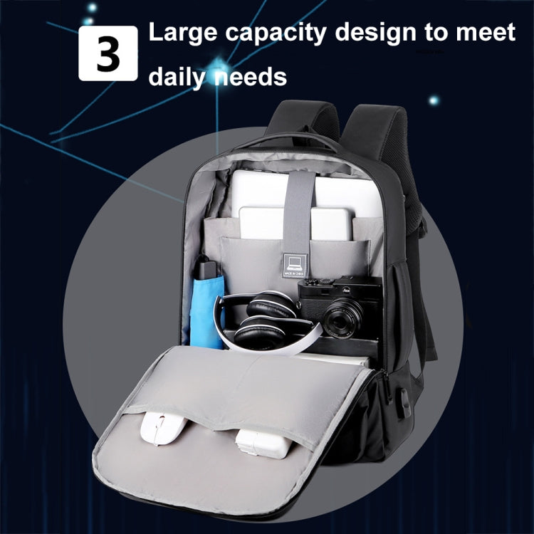 Mochila Expansível Impermeável para Portátil com Porta USB
