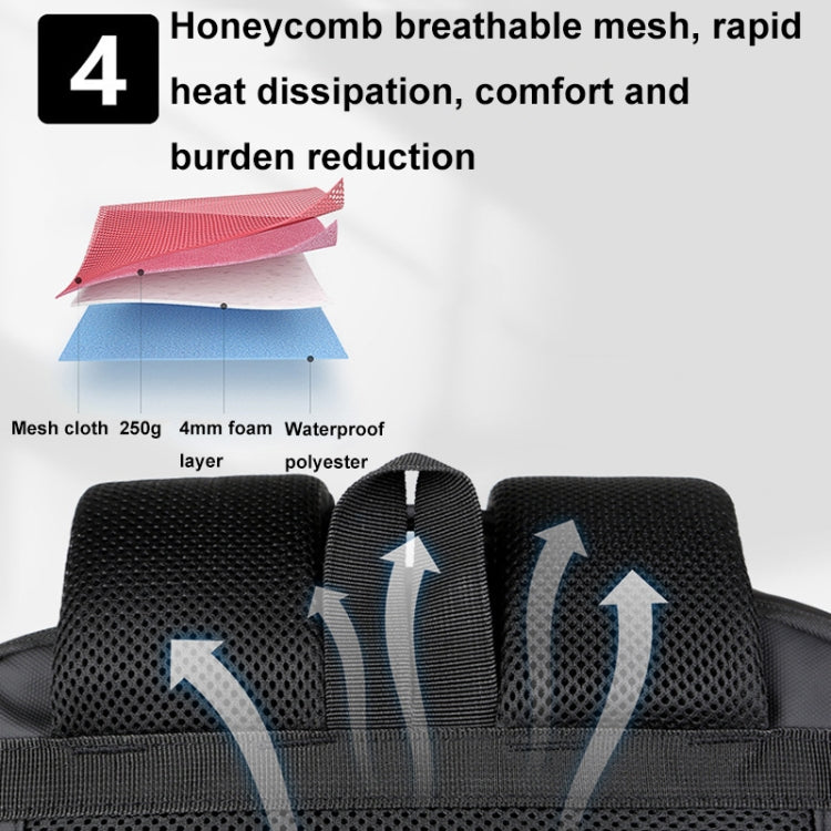 Mochila Expansível Impermeável para Portátil com Porta USB