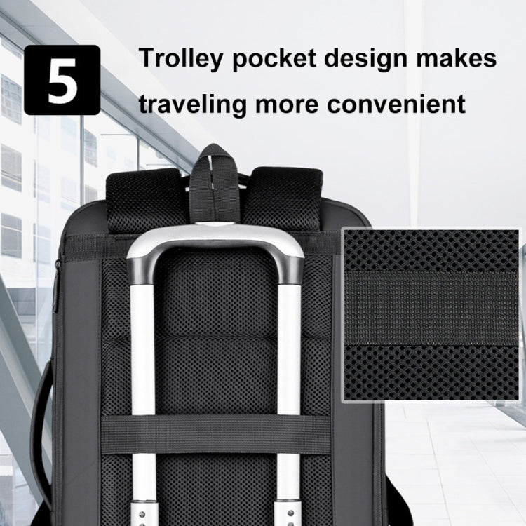 Mochila Expansível Impermeável para Portátil com Porta USB