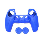 Capa protetora de silicone para comando PS5, antiderrapante, macia, branca, azul, preta, branco+2 botões, azul+2 botões, preto+2 botões, branco+8 botões, azul+8 botões, preto+8 botões