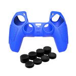 Capa protetora de silicone para comando PS5, antiderrapante, macia, branca, azul, preta, branco+2 botões, azul+2 botões, preto+2 botões, branco+8 botões, azul+8 botões, preto+8 botões