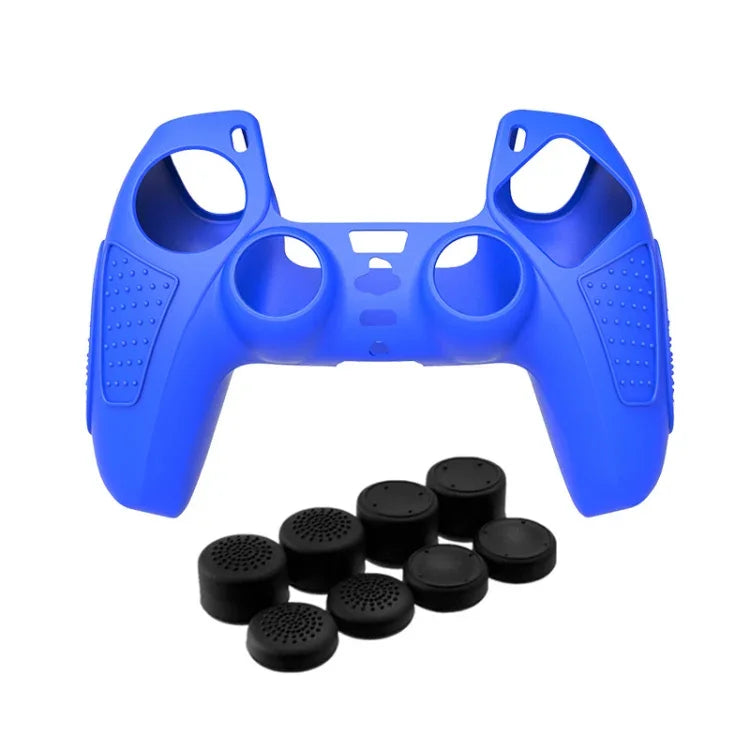 Capa protetora de silicone para comando PS5, antiderrapante, macia, branca, azul, preta, branco+2 botões, azul+2 botões, preto+2 botões, branco+8 botões, azul+8 botões, preto+8 botões