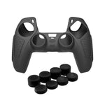 Capa protetora de silicone para comando PS5, antiderrapante, macia, branca, azul, preta, branco+2 botões, azul+2 botões, preto+2 botões, branco+8 botões, azul+8 botões, preto+8 botões