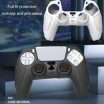 Capa protetora de silicone para comando PS5, antiderrapante, macia, branca, azul, preta, branco+2 botões, azul+2 botões, preto+2 botões, branco+8 botões, azul+8 botões, preto+8 botões