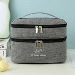Bolsa Cosmética Catiónica de Dupla Camada Grande Capacidade Bolsa de Mão para Lavagem Bolsa de Viagem Reforçada e Impermeável para Armazenamento