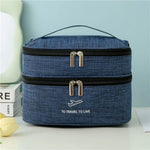 Bolsa Cosmética Catiónica de Dupla Camada Grande Capacidade Bolsa de Mão para Lavagem Bolsa de Viagem Reforçada e Impermeável para Armazenamento