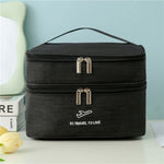 Bolsa Cosmética Catiónica de Dupla Camada Grande Capacidade Bolsa de Mão para Lavagem Bolsa de Viagem Reforçada e Impermeável para Armazenamento