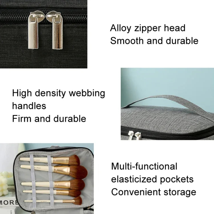 Bolsa Cosmética Catiónica de Dupla Camada Grande Capacidade Bolsa de Mão para Lavagem Bolsa de Viagem Reforçada e Impermeável para Armazenamento