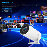 Projetor Inteligente HY300 PRO Sistema Android 11.0 160 Lúmens Portátil, Plugue EU, Plugue US, Plugue UK, Plugue AU