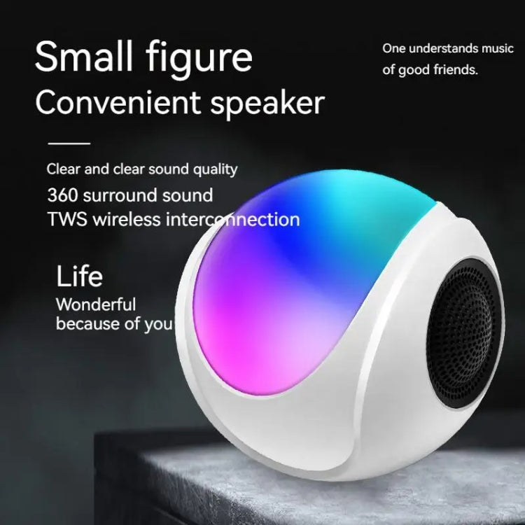 Coluna Bluetooth Mini Cartão TWS SY-688 com Luz RGB Colorida, SY-688 Branco