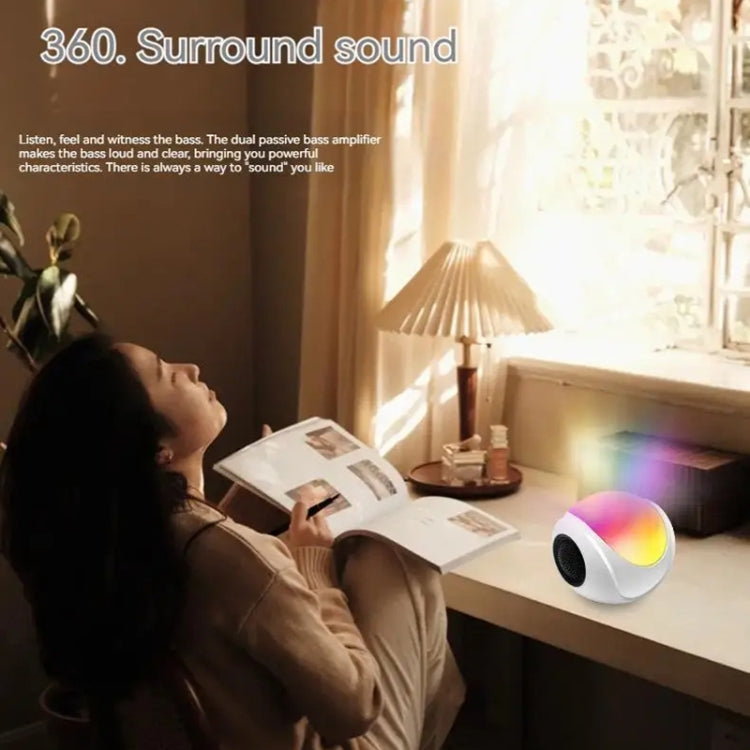Coluna Bluetooth Mini Cartão TWS SY-688 com Luz RGB Colorida, SY-688 Branco