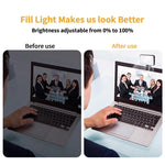 Luz de Preenchimento para Selfie Recarregável com 3 Temperaturas de Cor, Clip para Telemóvel, Portátil, Tablet para Reuniões, 24 LEDs