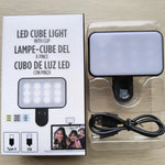 Luz de Preenchimento para Selfie Recarregável com 3 Temperaturas de Cor, Clip para Telemóvel, Portátil, Tablet para Reuniões, 24 LEDs