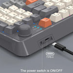 XUNSVFOX K94 Wireless Bluetooth Dual Mode Mechanical Keyboard Gaming Office Laptop Keyboard