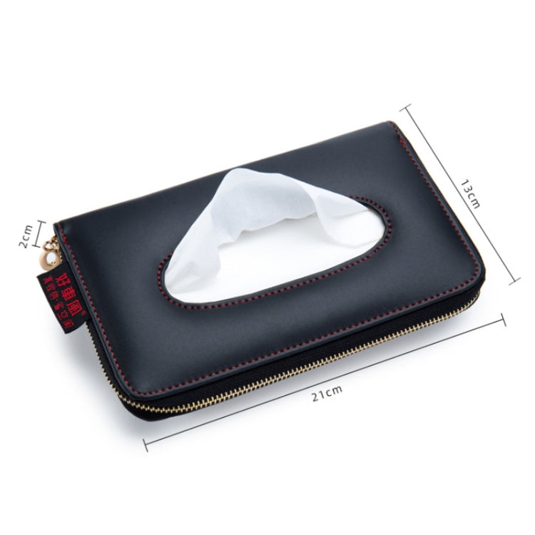 Car Sun Visor Skylight Hanging Tissue Box, H055 Black, H053 Beige, H052 Gray, H051 Brown