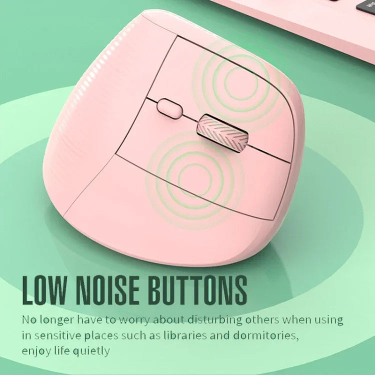Rato Vertical Ergonómico XUNSVFOX H5, Rato Sem Fios Recarregável com Modo Duplo para Escritório e Negócios