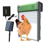 Portão Automático para Galinheiro com Energia Solar 4 Modos Portão Automático para Galinhas com Controlo Remoto, Solar