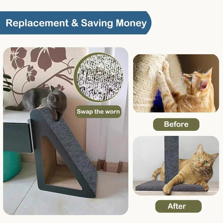 Tapete de Arranhar para Gato Autoadesivo e Recortável DIY, Arranhador para Escalada, 30 x 100cm, 40 x 100cm, 60 x 100cm