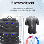 Mochila de Negócios Impermeável e Leve em Pele de Vaca de Primeira Camada Bopai, 61-122731, 61-122721