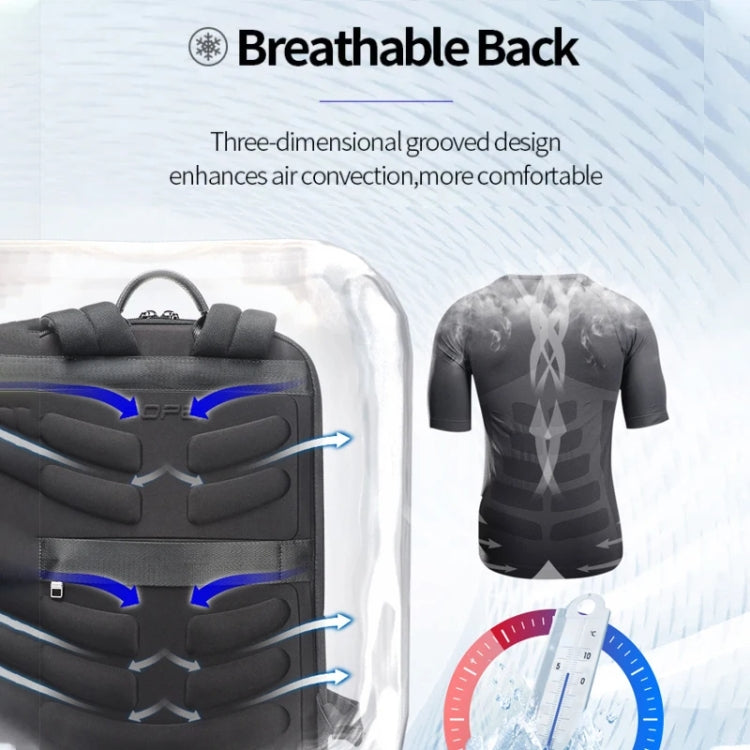 Mochila de Negócios Impermeável e Leve em Pele de Vaca de Primeira Camada Bopai, 61-122731, 61-122721