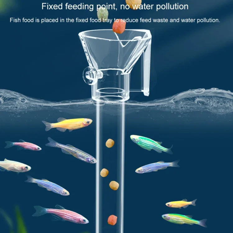 Tubo de Alimentação para Aquário Alimentador Acrílico Pequeno para Peixes, 13-18cm, 20-32cm