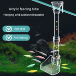Tubo de Alimentação para Aquário Alimentador Acrílico Pequeno para Peixes, 13-18cm, 20-32cm