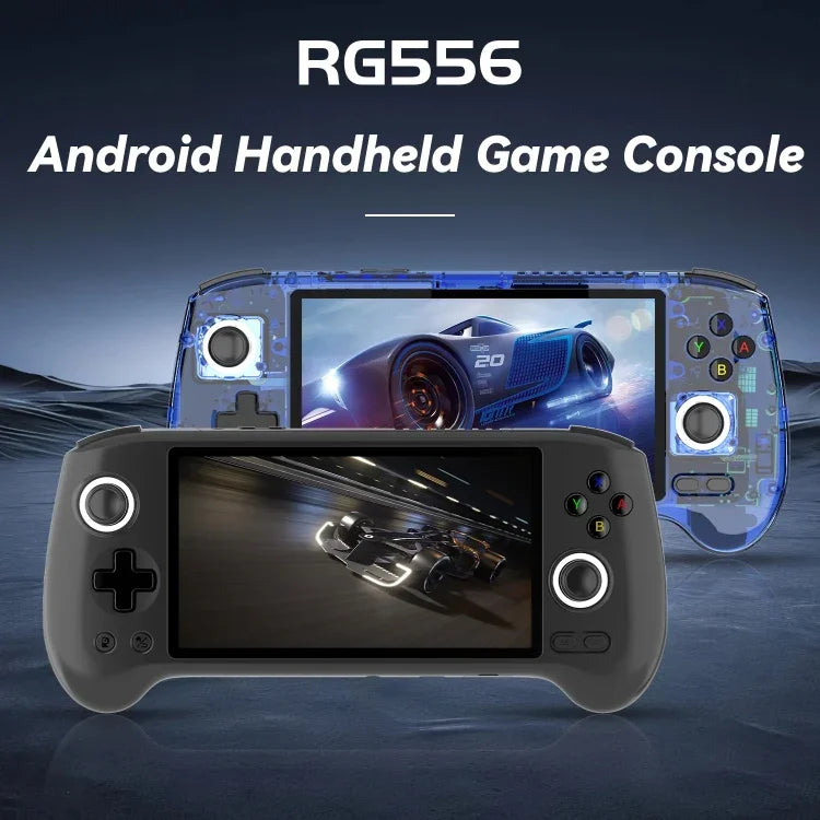 Consola portátil ANBERNIC RG556 com sistema Android 13, ecrã AMOLED de 5,48 polegadas, WIFI Bluetooth, jogador de jogos, 128GB+128GB, 128GB+256GB