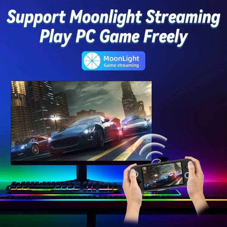 Consola portátil ANBERNIC RG556 com sistema Android 13, ecrã AMOLED de 5,48 polegadas, WIFI Bluetooth, jogador de jogos, 128GB+128GB, 128GB+256GB