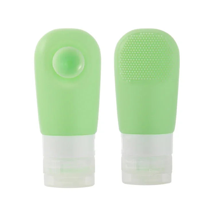 Frasco de Silicone com Ventosa e Pincel para Apertar Portátil para Armazenamento de Viagem, Azul, Verde, Rosa, 60ml