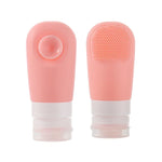 Frasco de Silicone com Ventosa e Pincel para Apertar Portátil para Armazenamento de Viagem, Azul, Verde, Rosa, 60ml