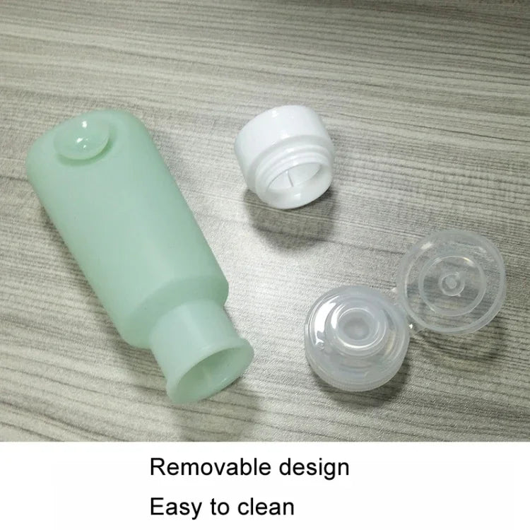 Frasco de Silicone com Ventosa e Pincel para Apertar Portátil para Armazenamento de Viagem, Azul, Verde, Rosa, 60ml