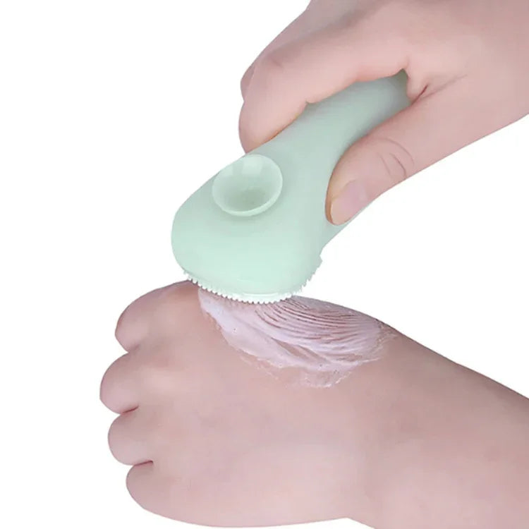 Frasco de Silicone com Ventosa e Pincel para Apertar Portátil para Armazenamento de Viagem, Azul, Verde, Rosa, 60ml