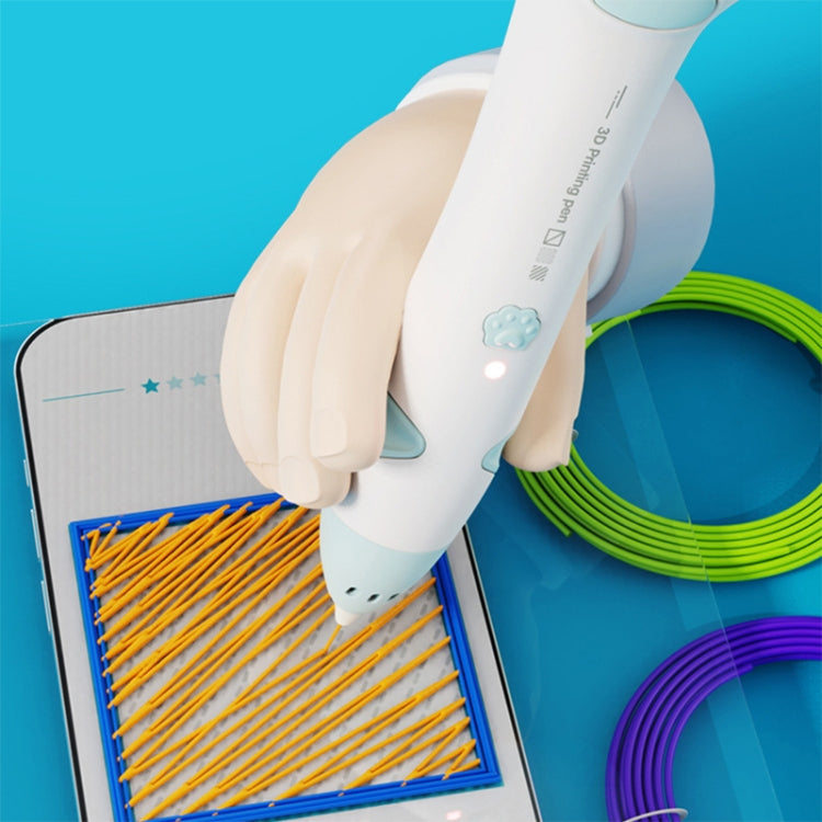 Caneta de Impressão 3D de Baixa Temperatura com Carregamento USB Garra de Gato para Crianças DIY Caneta de Pintura 3D, Verde Menta, Rosa Sakura