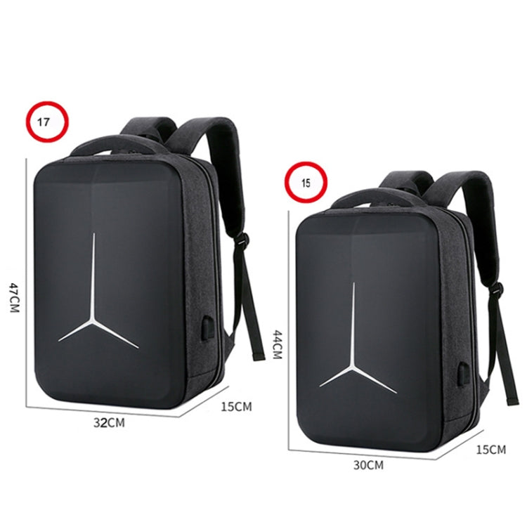 Mochila Desportiva Multifuncional Impermeável para Portátil com Porta USB, 15 polegadas, 17 polegadas