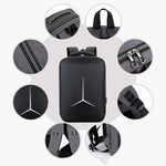 Mochila Desportiva Multifuncional Impermeável para Portátil com Porta USB, 15 polegadas, 17 polegadas