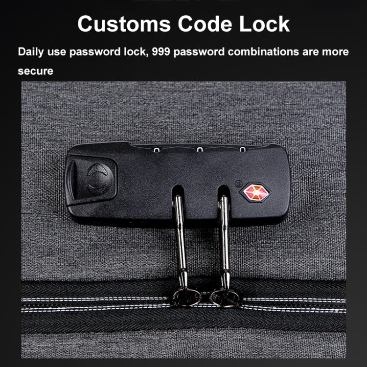 Mochila Antirroubo de Grande Capacidade com Fecho de Senha e Porta USB, 16 polegadas