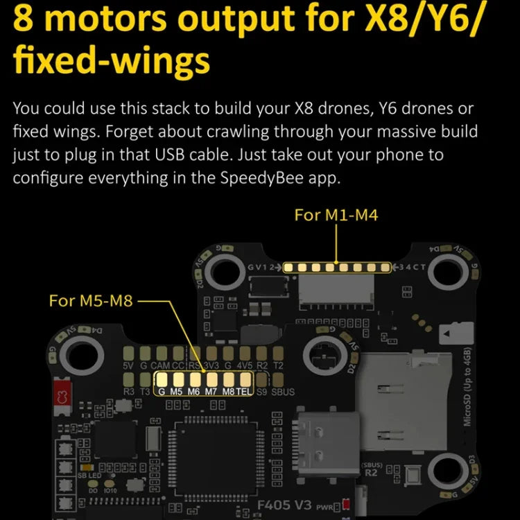 Barómetro Lipo 3-6S para drone RC, ESC SpeedyBee BLS 50A 4 em 1