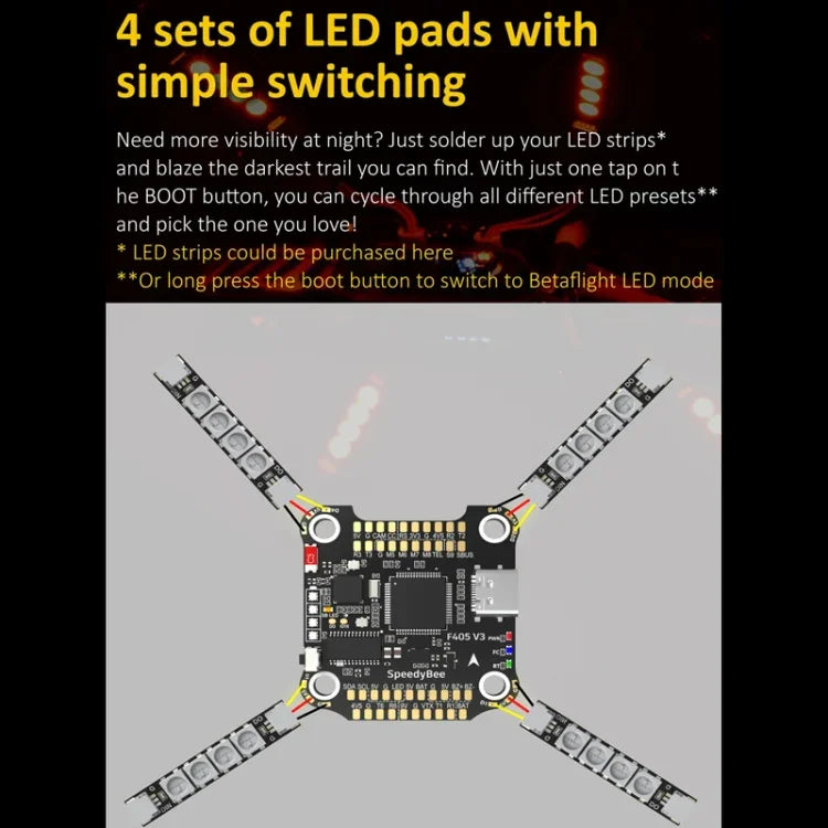 Barómetro Lipo 3-6S para drone RC, ESC SpeedyBee BLS 50A 4 em 1