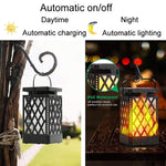 Skeleton Diamond Simulation Flame Lights Outdoor Solar LED Garden Light, 0.6W